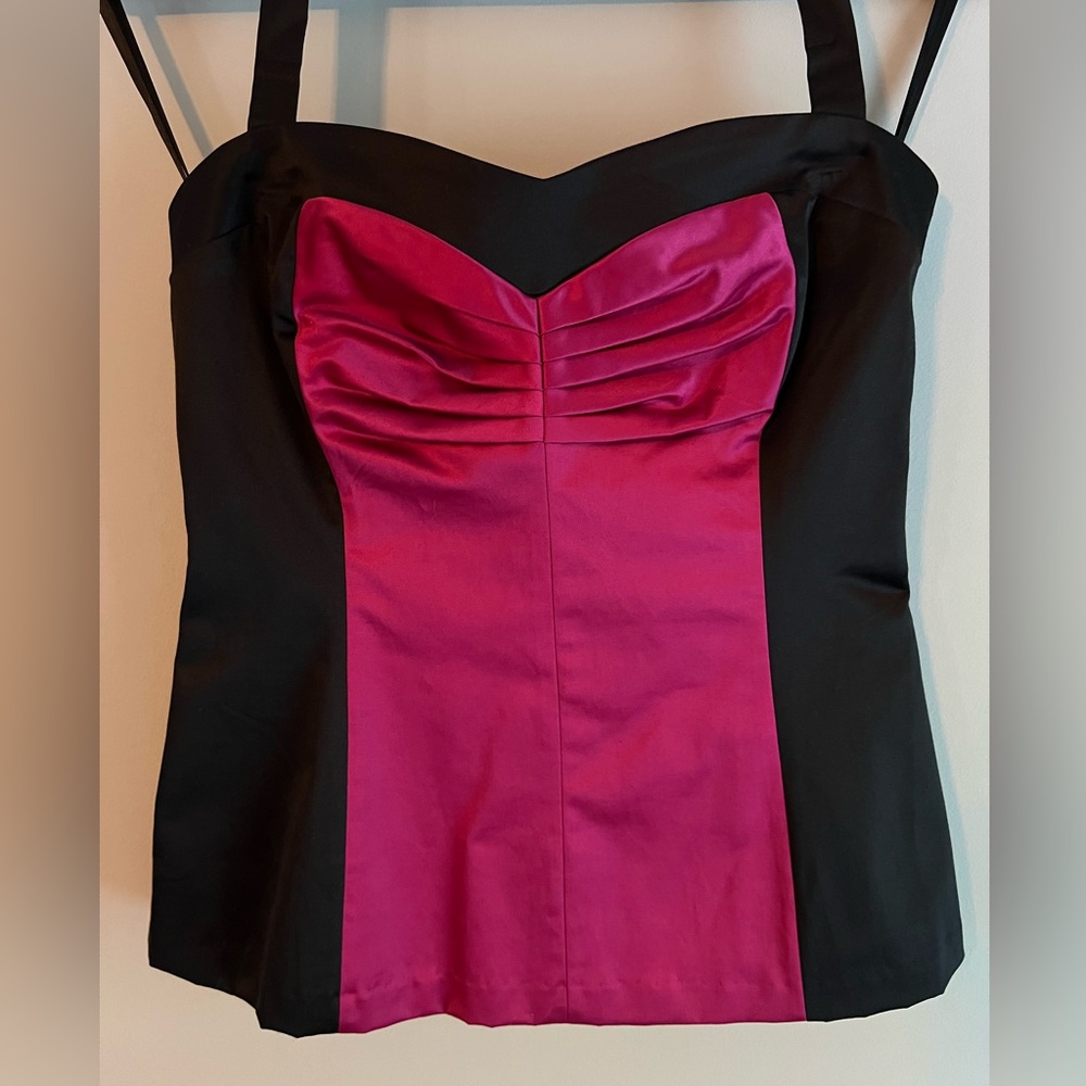 NWT Arden B Very Berry Silk Corset Top Size Small - Picture 4 of 10